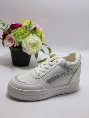 Buty sportowe damskie na płaskim (36-41) 95-938 WHITE