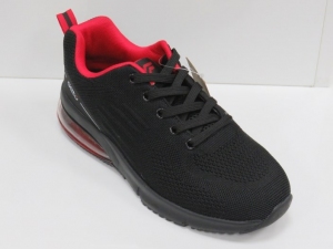 Buty sportowe damskie na płaskim (36-41) T-2178 BLACK/RED