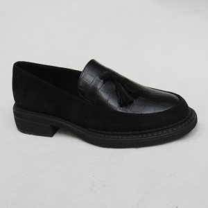 Mokasyny damskie na płaskim (36-41) 3223C BLACK
