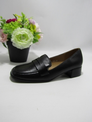 Mokasyny damskie na koturnie (36-41) O-1555 BLACK