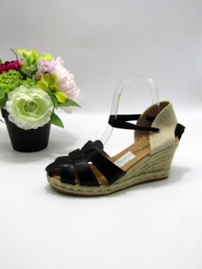 Sandały damskie na koturnie (36-41) 260-06 BLACK