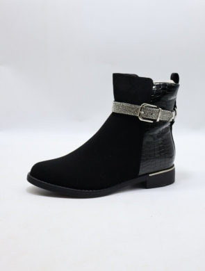 Botki damskie ocieplane na płaskim (36-41) XL-798 BLACK