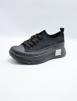 Trampki damskie na płaskim (36-41) 11101-21 ALLBLACK