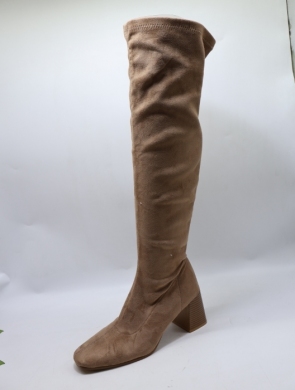 Kozaki damskie na obcasie (36-41) 5759 KHAKI