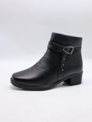 Botki damskie ocieplane na obcasie (37-42) B306 BLACK