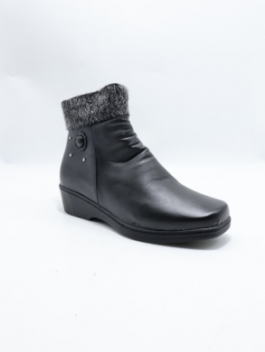Botki damskie ocieplane na koturnie (36-41) 2207 BLACK