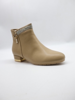 Botki damskie ocieplane na obcasie (36-41) DX2312 KHAKI