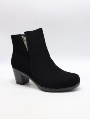 Botki damskie ocieplane na obcasie (36-41) 0-136 BLACK