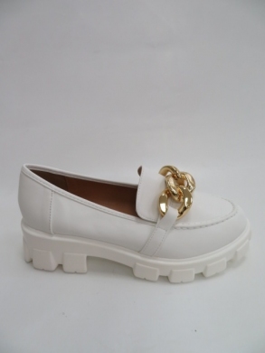 Mokasyny damskie na koturnie (36-41) BL035 WHITE
