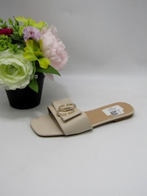 Klapki damskie na płaskim (36-41) YU-212 BEIGE