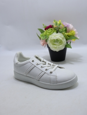 Buty sportowe damskie na płaskim (36-41) DD-319 WH/SILVER