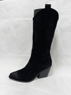 Kozaki damskie na obcasie (36-41) 2261 BLACK