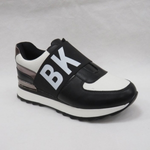 Buty sportowe damskie na płaskim (36-41) 28674 BLACK/WHITE