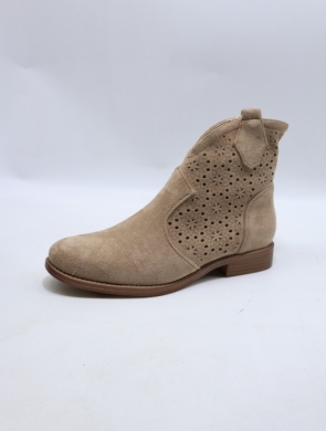 Botki damskie na płaskim (36-41) H201-2 KHAKI