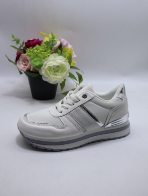 Buty sportowe damskie na płaskim (36-41) 1619 WHITE