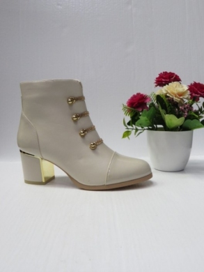 Botki damskie ocieplane na obcasie (36-41) 782-1 BEIGE