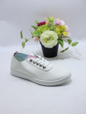 Buty sportowe damskie na płaskim (36-41) 8956-5 WH/PINK