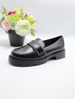 Mokasyny damskie na płaskim (36-41) 1743-1 BLACK