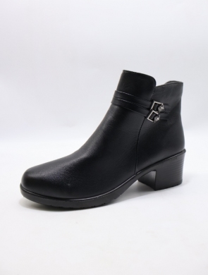 Botki damskie ocieplane na obcasie (36-42) CH6806-1 BLACK