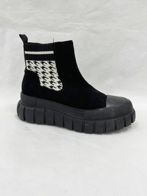 Botki damskie na płaskim (36-41) B026-2 BLACK