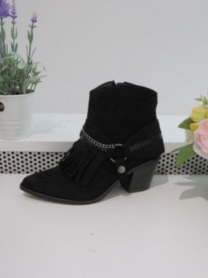 Botki damskie na obcasie (36-41) 9573A BLACK