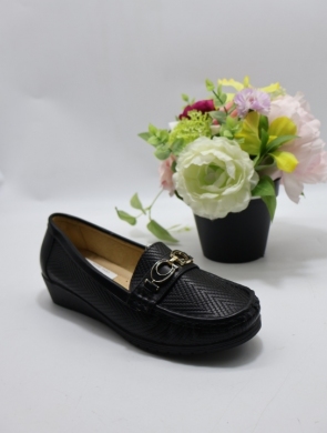 Mokasyny damskie na koturnie (36-41) 3866 BLACK