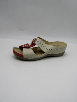 Klapki damskie na koturnie (36-42) 92083-57 RED/BEIGE