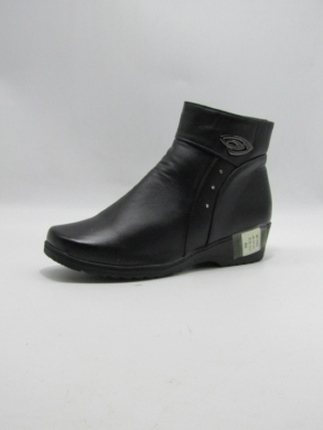Botki damskie ocieplane na koturnie (39-43) C01 BLACK