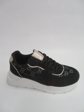 Sneakersy damskie niskie (36-41) QS-38 BLACK