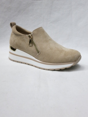 Buty sportowe damskie na koturnie (36-41) 8639 BEIGE