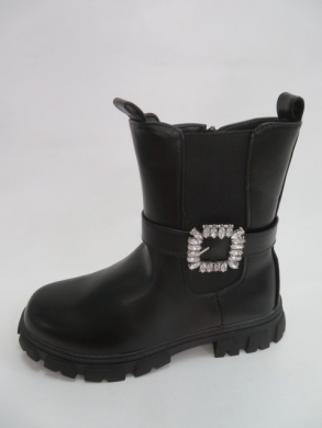 Botki dziewczęce ocieplane (31-36) 7722C BLACK