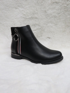 Botki damskie ocieplane na płaskim (36-41) SG-298 BLACK