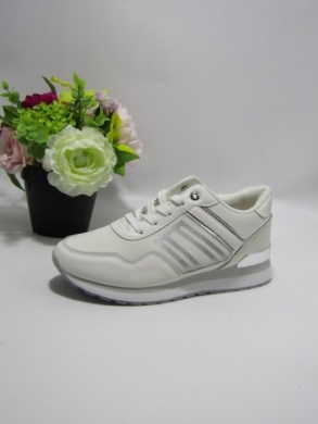 Buty sportowe damskie na płaskim (36-41) 0-112 WHITE