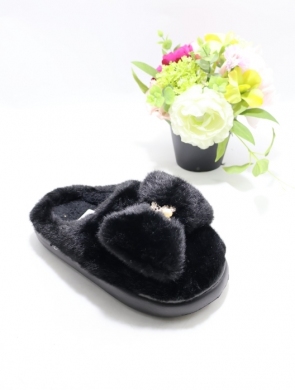 Kapcie damskie ocieplane (36-41) BNB-12 BLACK
