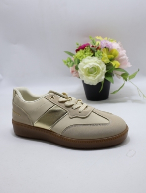 Buty sportowe damskie na płaskim (36-41) LE6086 BEIGE