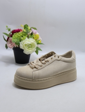Buty sportowe damskie na płaskim (36-41) AF23-309 BEIGE