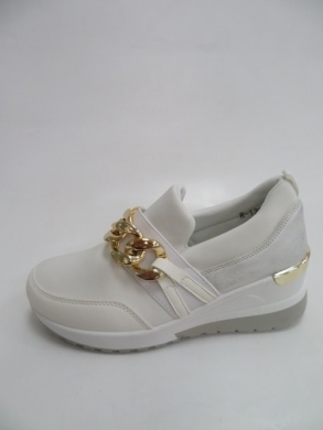 Buty sportowe damskie na koturnie (36-41) R122 WHITE