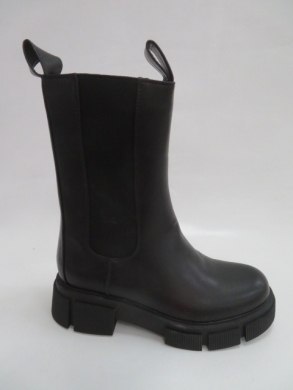 Kozaki damskie jesienne na płaskim (36-41) QT16 BLACK