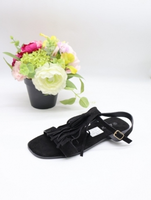 Sandały damskie na płaskim (36-41) DD296 BLACK