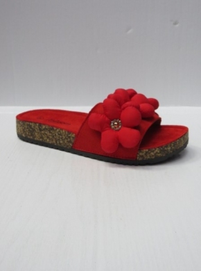 Klapki damskie na płaskim (36-41) WL583 RED