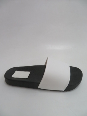 Klapki damskie na płaskim (36-41) LS-37 BLACK/WHITE