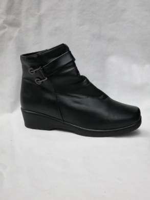 Botki damskie ocieplane na płaskim (37-42) W2228 BLACK