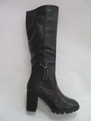 Kozaki damskie ocieplane na obcasie (36-41) X-9020-5 BLACK