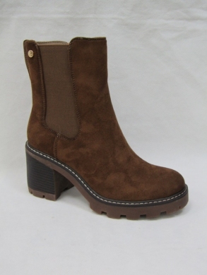 Botki damskie ocieplane na obcasie (36-41) KE203 KHAKI