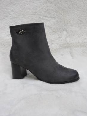 Botki damskie ocieplane na obcasie (36-41) A42 GREY
