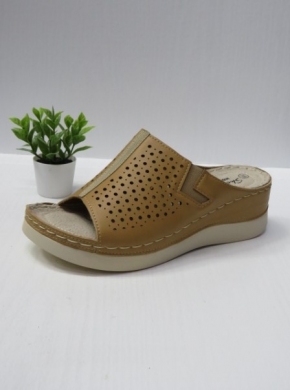 Klapki damskie na koturnie (36-41) 4011 BEIGE