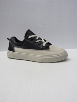 Trampki damskie na płaskim (36-41) 957 BEIGE/BLACK