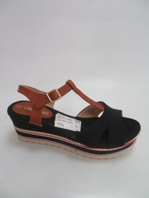 Sandały Damskie na koturnie (36-41) H-38 BLACK