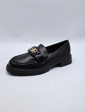 Mokasyny damskie na płaskim (36-41) 333-323 BLACK