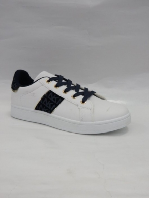 Buty sportowe damskie na płaskim (36-41) QS-61 WHITE/NAVY